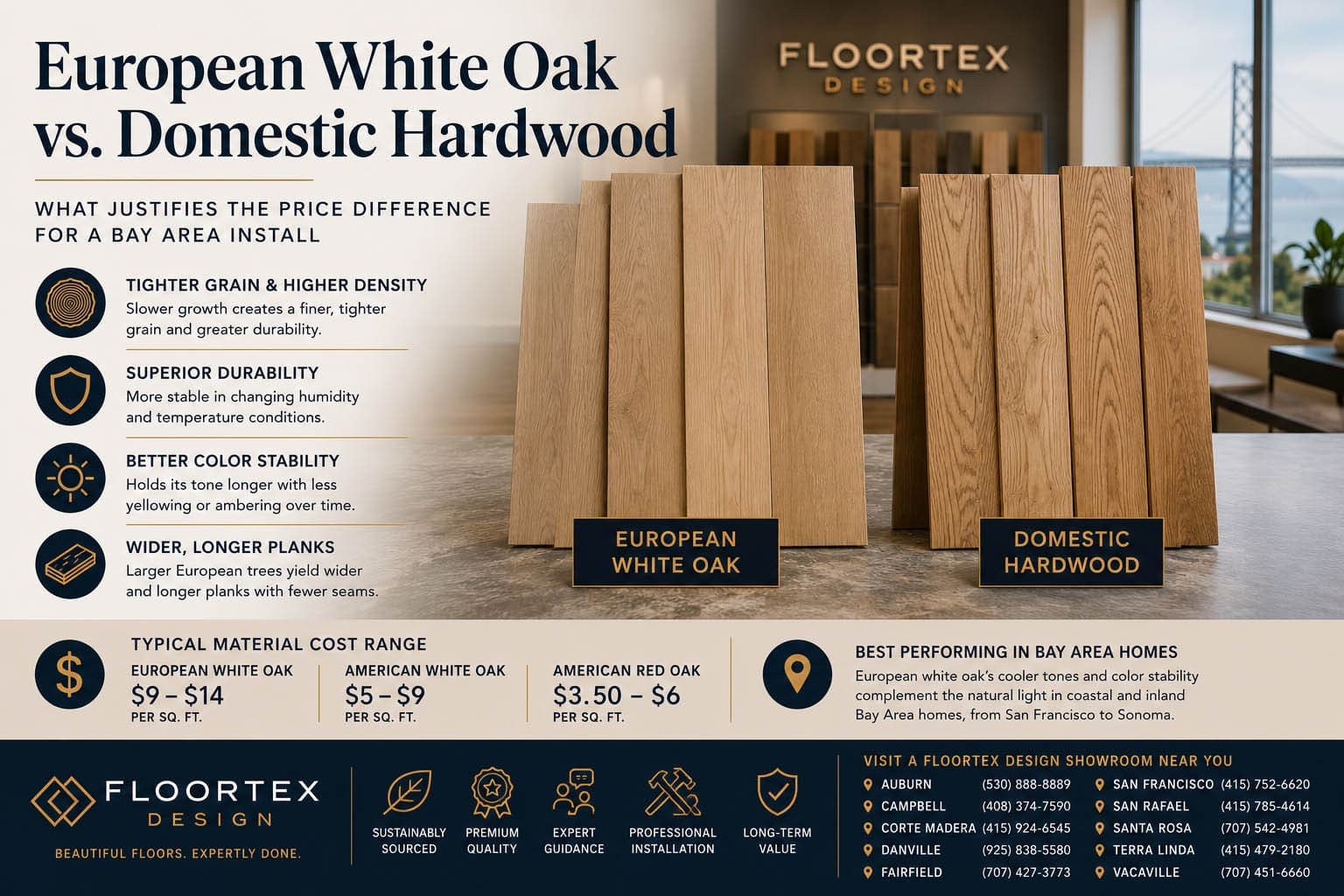 European vs domestic hardwood comparison